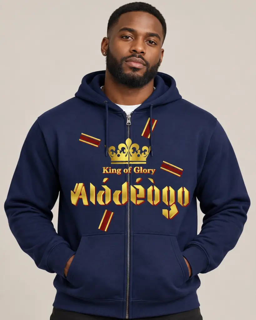 Aladeogo zip hoodie front - Romeez Gear