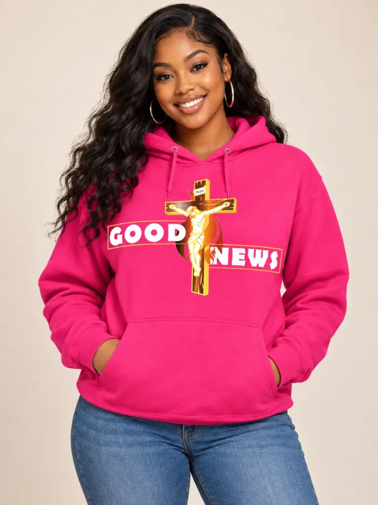 Good News pullover hoodie front - Romeez Gear