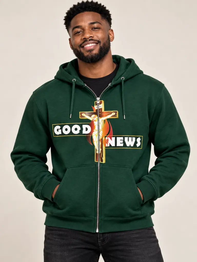 Good News pullover hoodie front - Romeez Gear