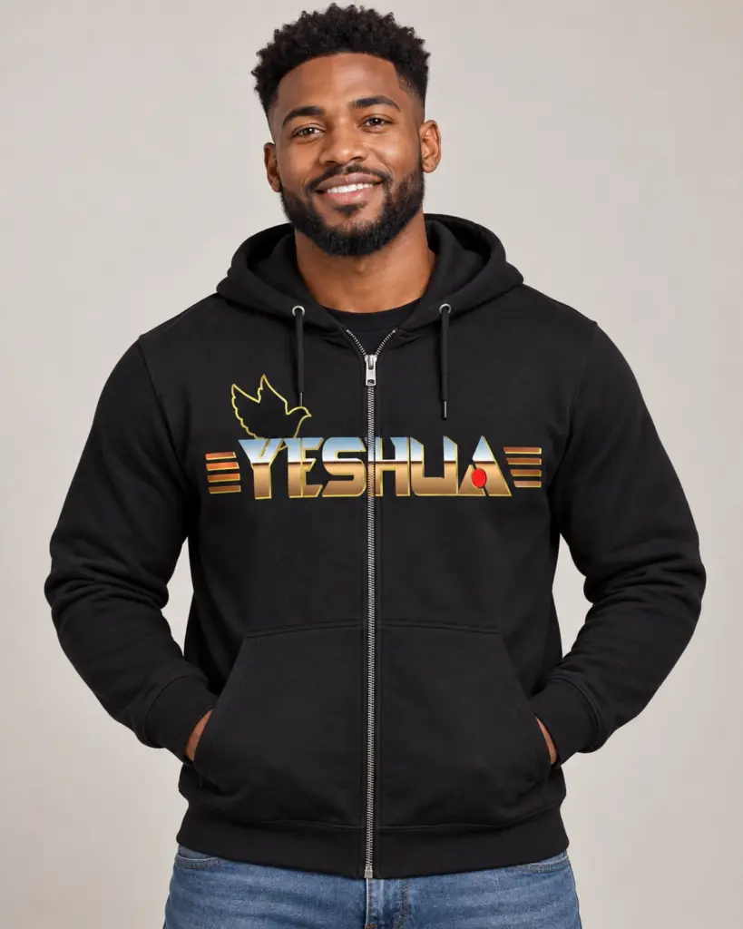 Yeshua zip hoodie front - Romeez Gear