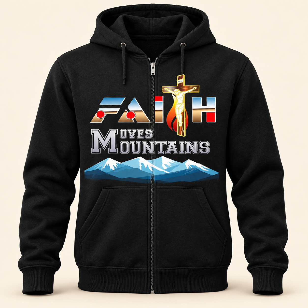 Faith That Moves Mountains Zip Hoodie